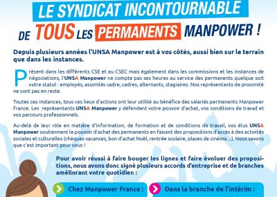 UNSA Manpower, le syndicat incontournable de tous les permanents Manpower